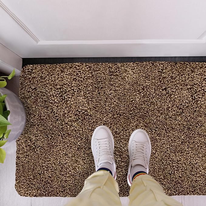 Premium Microfiber Indoor Door Mat – 20"x30" Washable Entry Mat, Non-Slip, Waterproof Backing, Super Absorbent, Low Profile Entryway Doormat for Indoor Entrance