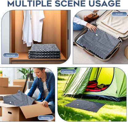 Vacuum Seal Bags for Clothing Travel w/Wireless Pump, Space Saver Vacuum Storage Organizer Bag for Luggage, Seal Compression Packing Bags for Clothes & Blankets 6 Pack (Compression bag)