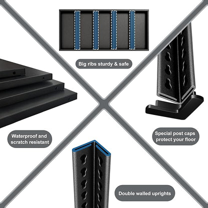 78" H Garage Shelving Heavy Duty，2800LBS Loads Adjustable Garage Storage Shelves,5-Tier Metal Storage Racks and Shelving Units, Utility Rack Shelves,48”W x 18”D x 78”H,Black