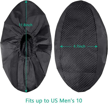 Frienda 16 Pairs Non Slip Reusable Shoe Covers Waterproof Boot Covers for Household Carpet Floor Protection Machine Washable (Large)