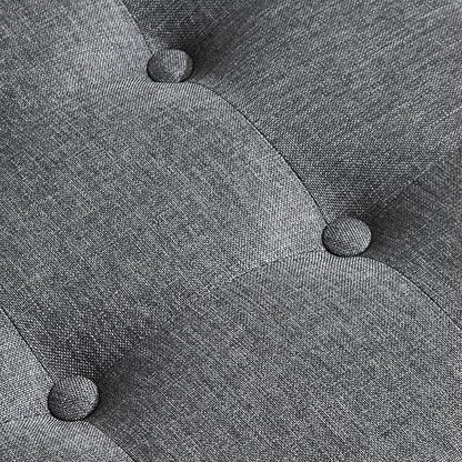 Furnimart 42.5 Inch Storage Ottoman Bench, Flip Top End of Bed Storage Bench, Upholstered Blanket Bench for Bedroom, Entryway, Living Room, Tufted Linen (Dark Grey)