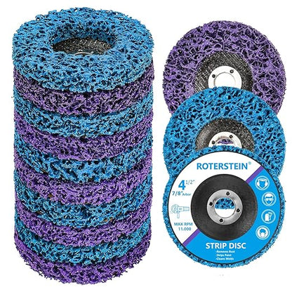 10 Pack Strip Discs Stripping Wheel 4.5 inch for Angle Grinder Clean and Remove Paint Coating Rust Welds Oxidation (4-1/2" x 7/8")