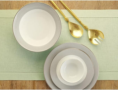 Solino Home Linen Sage Green Table Runner 120 Inches Long - 100% Pure Linen Hemstitch 14 x 120 Inch Table Runner for Dining, Christmas, New Year - Classic Hemstitch