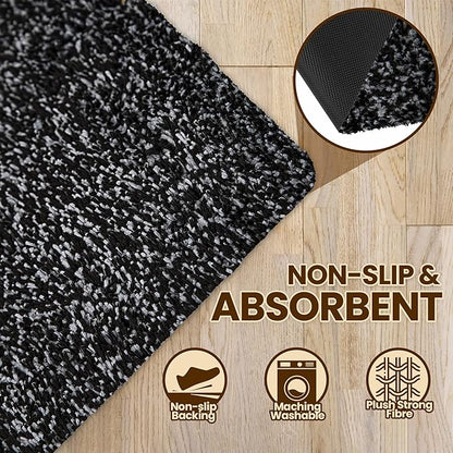 Premium Microfiber Indoor Door Mat – 24"x36" Washable Entry Mat, Non-Slip, Waterproof Backing, Super Absorbent, Low Profile Entryway Doormat for Indoor Entrance