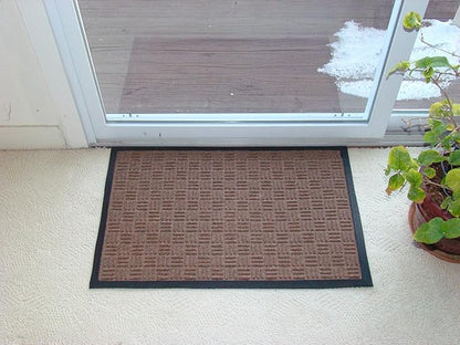 Kempf Water Retainer Entrance Mat, Indoor Outdoor Rubber Rug, Moisture Trapping, Absorbent Mat, 2 by 3-Feet, Brown