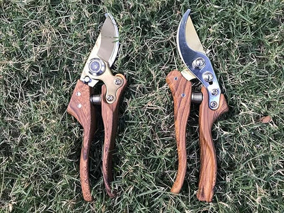 Garden Shears, Japanese Floral branch cutters, Snips for Gardening, Flower scissors Florist clippers, Hand Held Pruners for Gardening Heavy Duty, Pruning shears for garden (Wood grain)