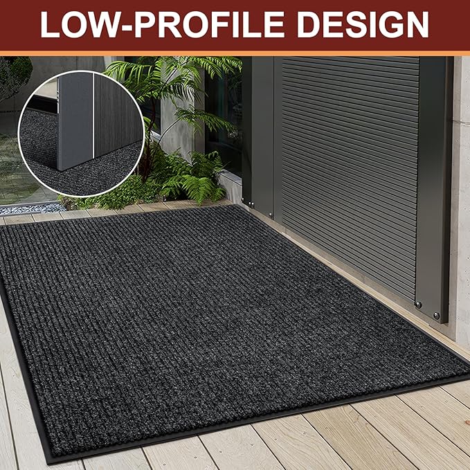 Vicwe Indoor Outdoor Door Mat, 3'x4' Heavy Duty Front Door Mat, Non-Slip Washable Doormats Entrance Mats, Dirt Resistant and Absorbent Doormat, Commercial Outdoor Entrance Floor Mat for Home Office