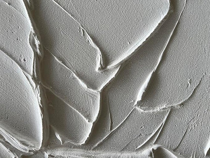 NANKAI Hand-Painted Thick Texture White Minimalist Oil Painting 24x48 Inches Contemporary Abstract Art Oil Painting, Home, Office Wall Decoration Art