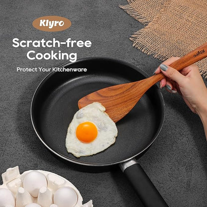 Kitchen Utensils Set, 7 Piece Premium Cooking Utensils Set, Durable Non-Stick Wooden Spoons for Cooking, Kitchen Essentials for New Home