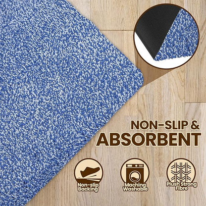 Premium Microfiber Indoor Door Mat – 36"x72" Washable Entry Mat, Non-Slip, Waterproof Backing, Super Absorbent, Low Profile Entryway Doormat for Indoor Entrance