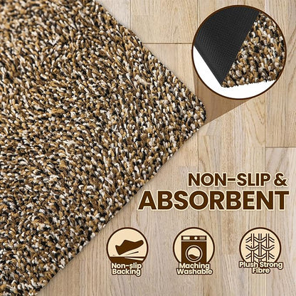 Premium Microfiber Indoor Door Mat – 20"x30" Washable Entry Mat, Non-Slip, Waterproof Backing, Super Absorbent, Low Profile Entryway Doormat for Indoor Entrance