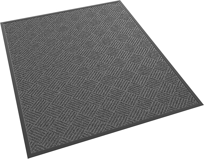 Front Door Mat, 5' x 4' Heavy Duty Indoor Outdoor Doormat, Non-Slip Backing Welcome Mats for Entryway, Low Profile, Commercial Door Mats