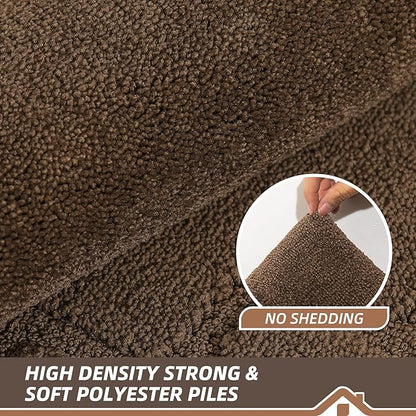 BEQHAUSE Door Mat 24" x 36", Non-Slip Door Mats Indoor Entryway Rugs Washable Low-Profile Absorbent and Stain Resist Floor Mats, Dog Door Mat for Front Back Door, Muddy Wet Shoes & Paws, Brown