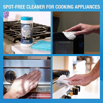 MiracleWipes for Microwaves and Cooktops, Easily Removes Food and Grime Buildup, Safe and Convenient Stove Top Cleaner, Great for Home and Kitchen Use - 30 Count