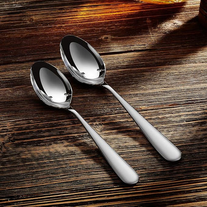KEAWELL Premium Louise Spoons Set, Set of 4, 18/10 Stainless Steel, Exceptional mirror finish, Dishwasher Safe (7.6" Dinner Spoon)