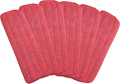 Microfiber Mop Replacement Pads for Wet/Dry Mop Floor Cleaning Pad Fit All Spray Mops (6 Pack)