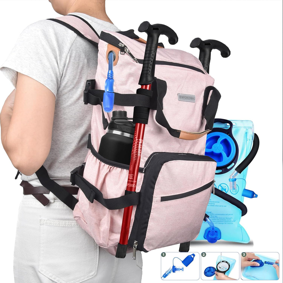 35L Foldable Waterproof Backpack For Outdoor Sports Travel Inside Wet Clothes Compartment Packable For Multiple