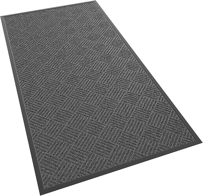 Front Door Mat, 6' x 3' Heavy Duty Indoor Outdoor Doormat, Non-Slip Backing Welcome Mats for Entryway, Low Profile, Commercial Door Mats
