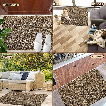Premium Microfiber Indoor Door Mat – 36"x60" Washable Entry Mat, Non-Slip, Waterproof Backing, Super Absorbent, Low Profile Entryway Doormat for Indoor Entrance